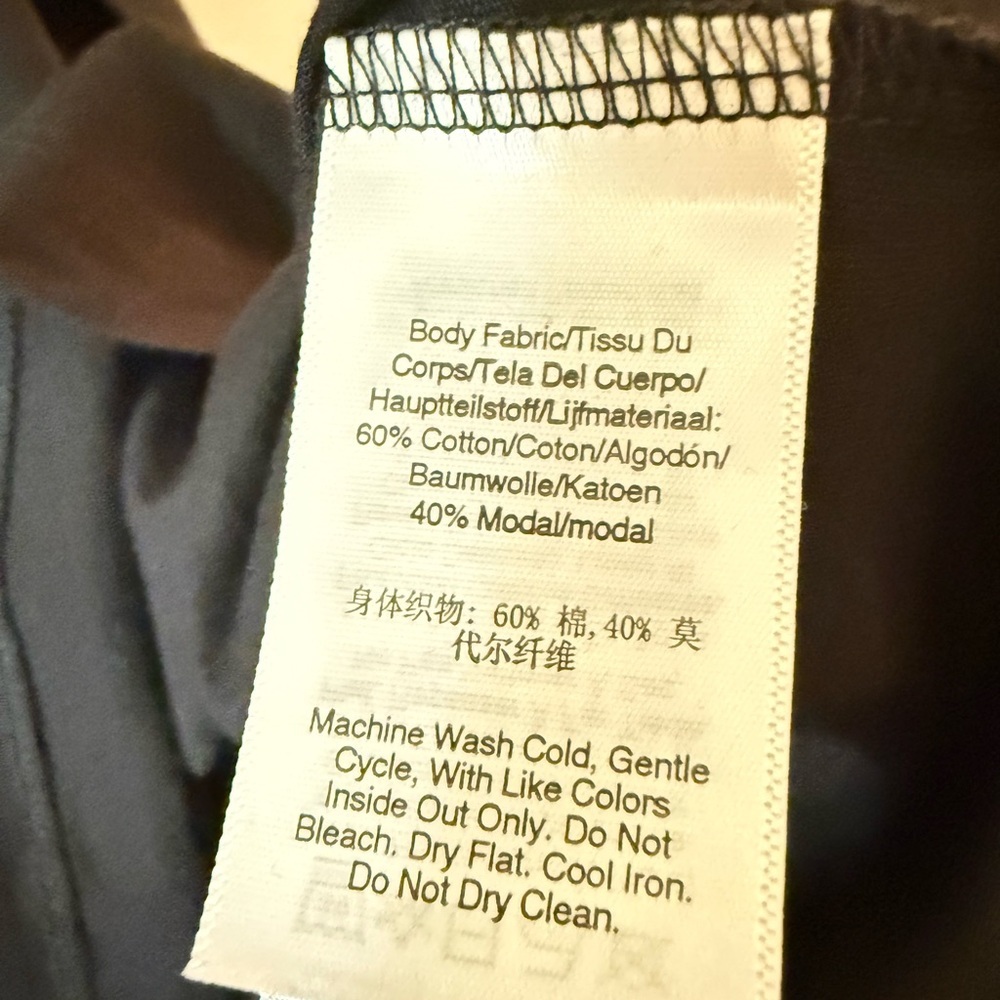 DKNY Black Cotton Blend Top - Picture 2 of 2
